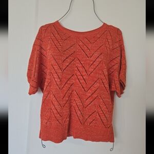 Sejour Orange Knit Blouse